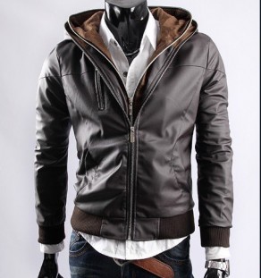 PU LEATHER JACKET WITH DOUBLE COULOR